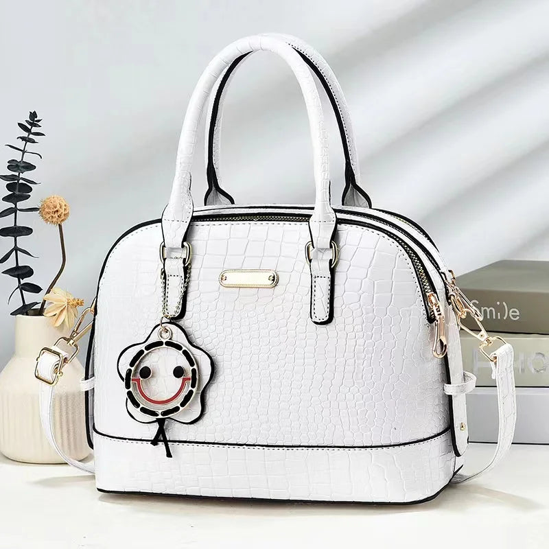 2025 New Style Customised PU Leather Women's Handbag Zipper Closure Casual Tote with Logo Ladies Hand Bags