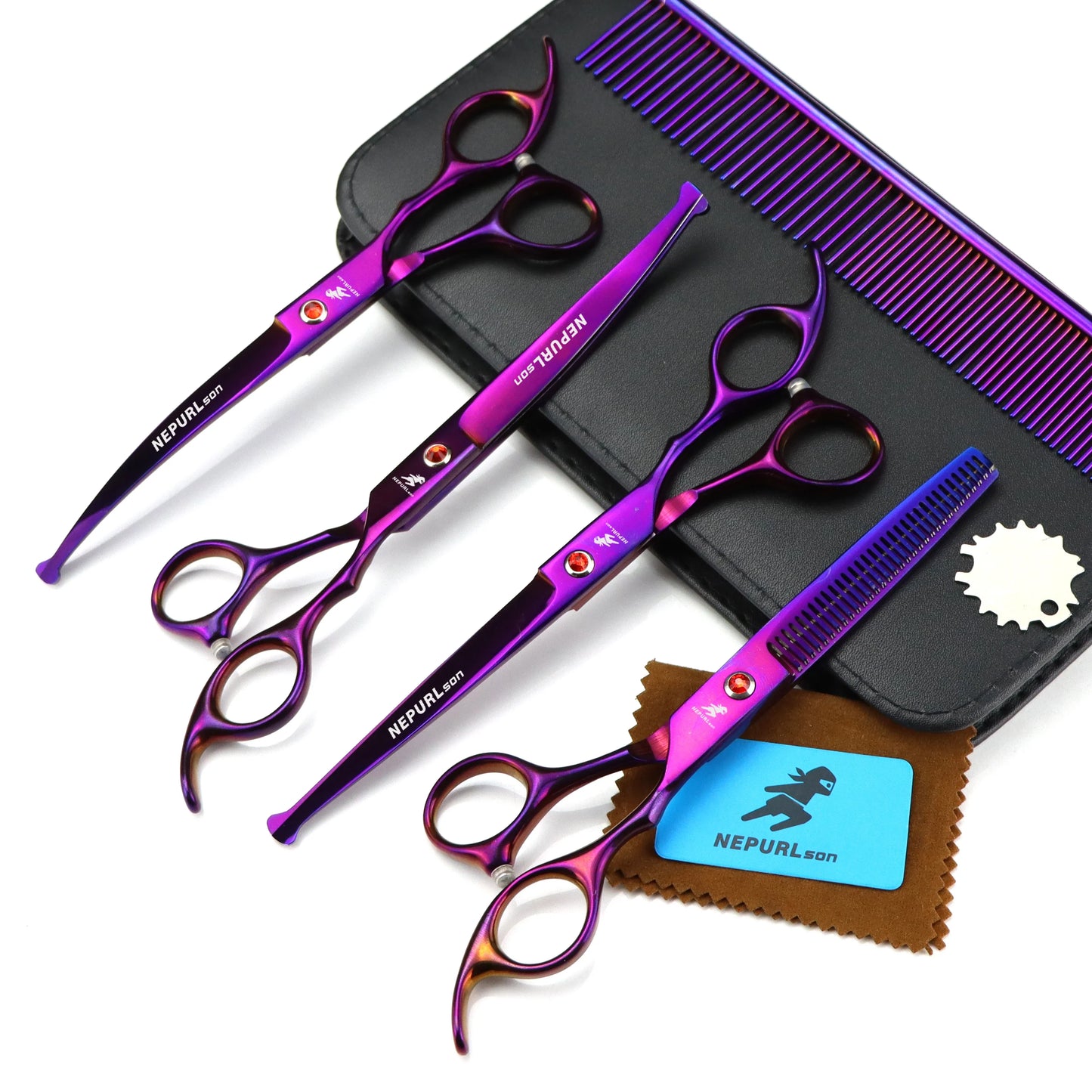 7 Inch Pet Scissors Set Pet Baby Head Scissors Set Multicolor High Class Pet Scissors PTS-053