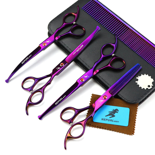 7 Inch Pet Scissors Set Pet Baby Head Scissors Set Multicolor High Class Pet Scissors PTS-053