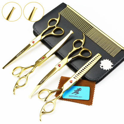 7 Inch Pet Scissors Set Pet Baby Head Scissors Set Multicolor High Class Pet Scissors PTS-053