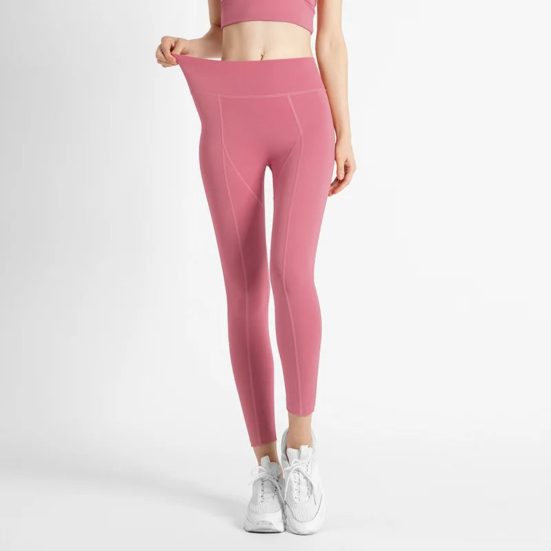 2022 New Sportswear Long Sleeve Top Pants Yoga Suit High Waist Peach Buttocks Seamless Leggings With Mesh Pocket Fitness Gym Set