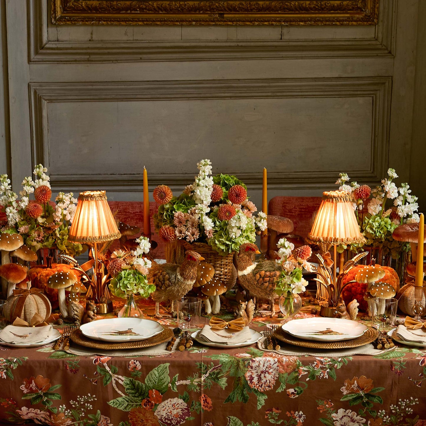 Scalloped Pheasant Starter Plates (Set of 4)