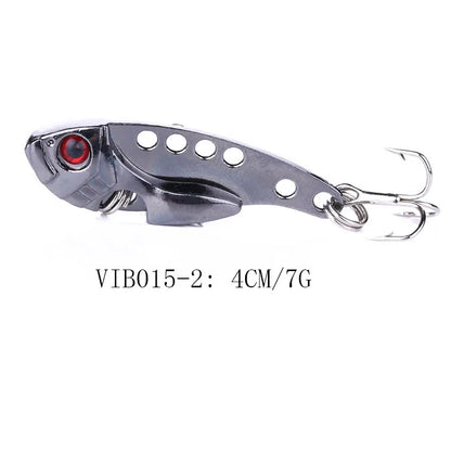 Metal VIB Cicada Fishing Lure – 3D Eyes Hard Bait with Treble Hook, 3g/7g/11g