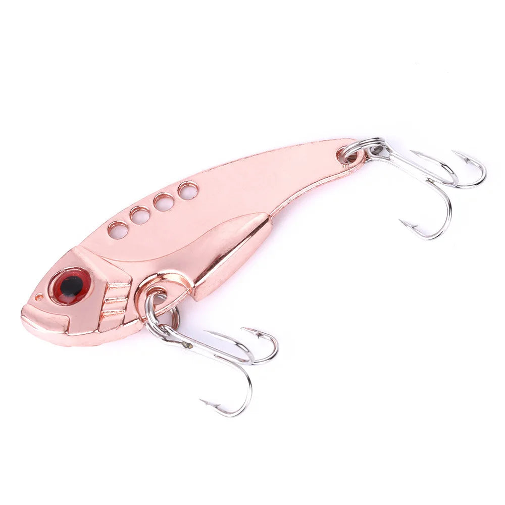 Metal VIB Cicada Fishing Lure – 3D Eyes Hard Bait with Treble Hook, 3g/7g/11g