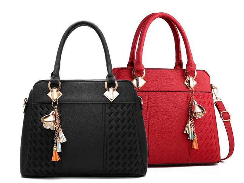 Gusure Luxury Handbag Women Crossbody Bag with tassel hanging Large Capacity Female Shoulder Bags Embroidery Tote Sac A Main
