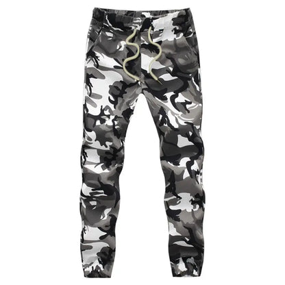 Men's Camo Jogger Cargo Pants – Cotton, Drawstring, Loose Fit, 4 Colors, M-5XL