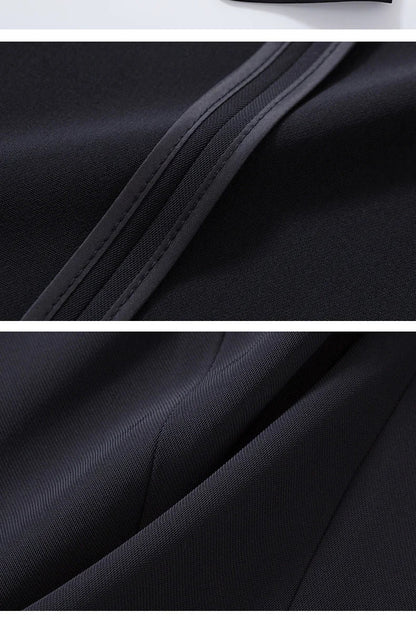 Naviu New Fashion Women Formal Suits Business Temperament Short Sleeve Slim Blazer and Trousers Office Ladies Work Wear