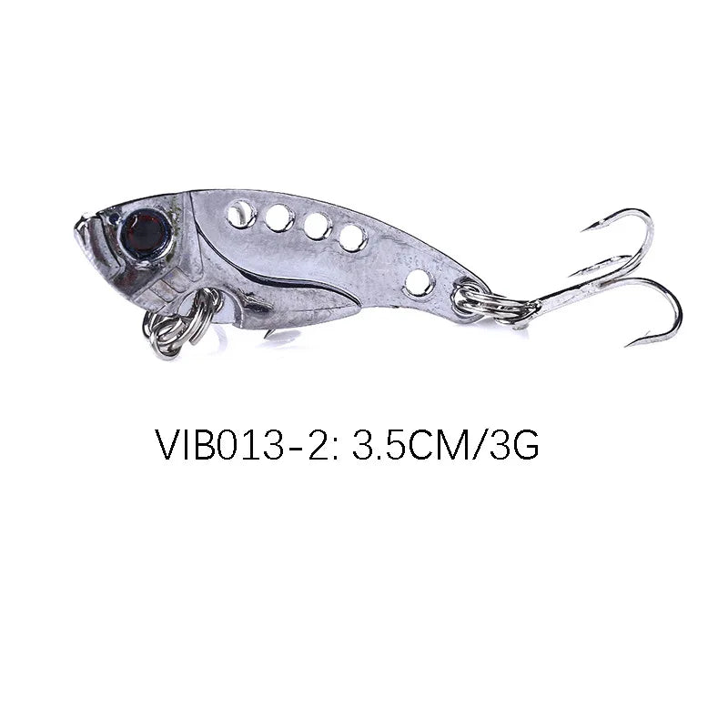 Metal VIB Cicada Fishing Lure – 3D Eyes Hard Bait with Treble Hook, 3g/7g/11g