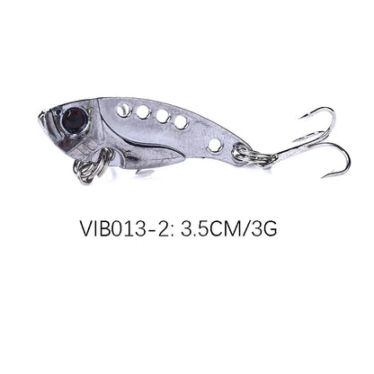 Metal VIB Cicada Fishing Lure – 3D Eyes Hard Bait with Treble Hook, 3g/7g/11g