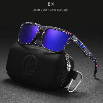 KDEAM Classic Square Sunglasses Men Women Category 3 Polarized Sun Glasses Unique Frame Surface Eyewear With Case Box KD332