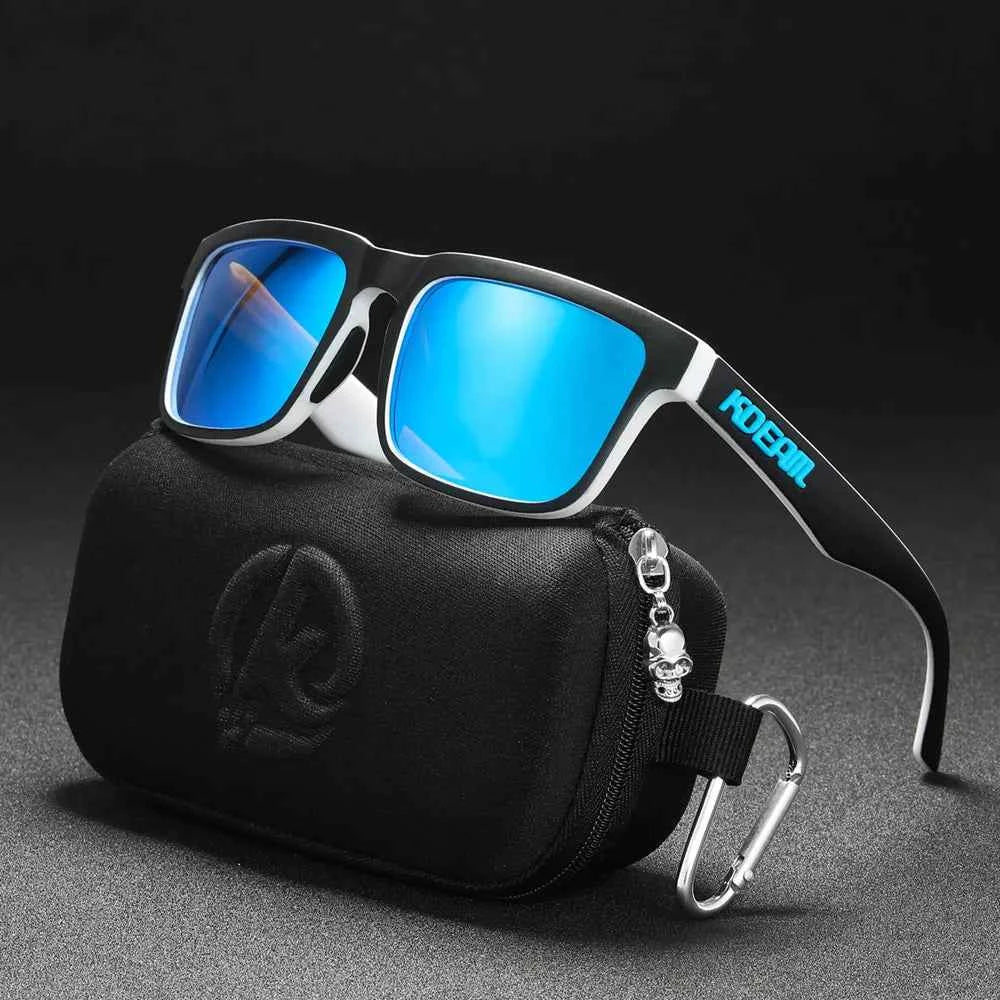 KDEAM Classic Square Sunglasses Men Women Category 3 Polarized Sun Glasses Unique Frame Surface Eyewear With Case Box KD332