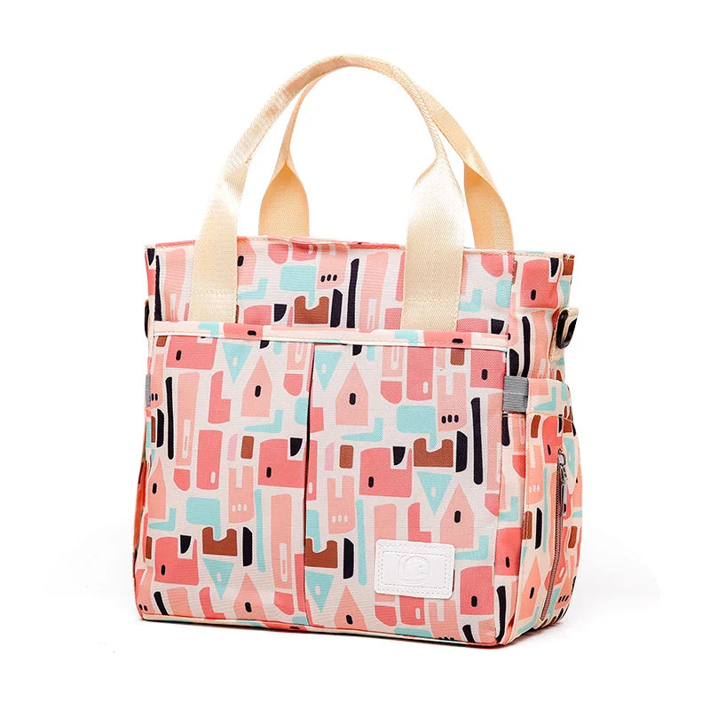 2026 New High Quality Cartoon Printing Mommy Shoulder Bag Waterproof Large Capacity Baby Bags