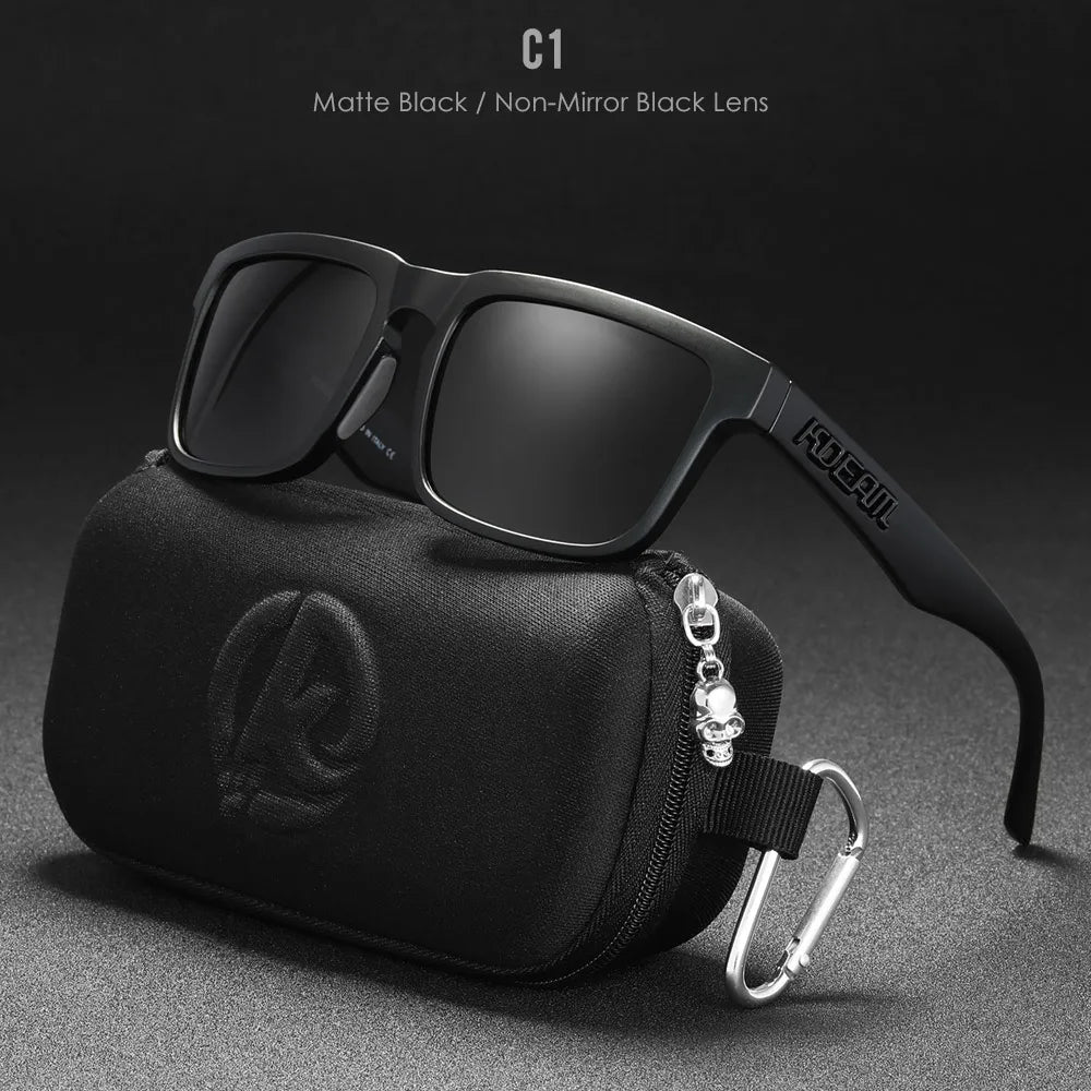 KDEAM Classic Square Sunglasses Men Women Category 3 Polarized Sun Glasses Unique Frame Surface Eyewear With Case Box KD332