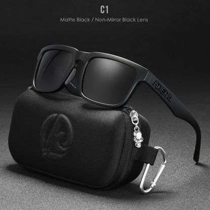 KDEAM Classic Square Sunglasses Men Women Category 3 Polarized Sun Glasses Unique Frame Surface Eyewear With Case Box KD332