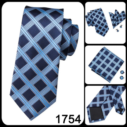 Hi-Tie Light Blue Solid Silk Wedding Nicktie For Men Hanky Cufflink Gift Men Tie Set Business Party Dropshipping Novelty Design