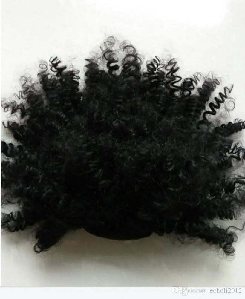 Chic Humain Women Puff Chignon Kinky Curly Hair Ponytail Hairpiece 120g