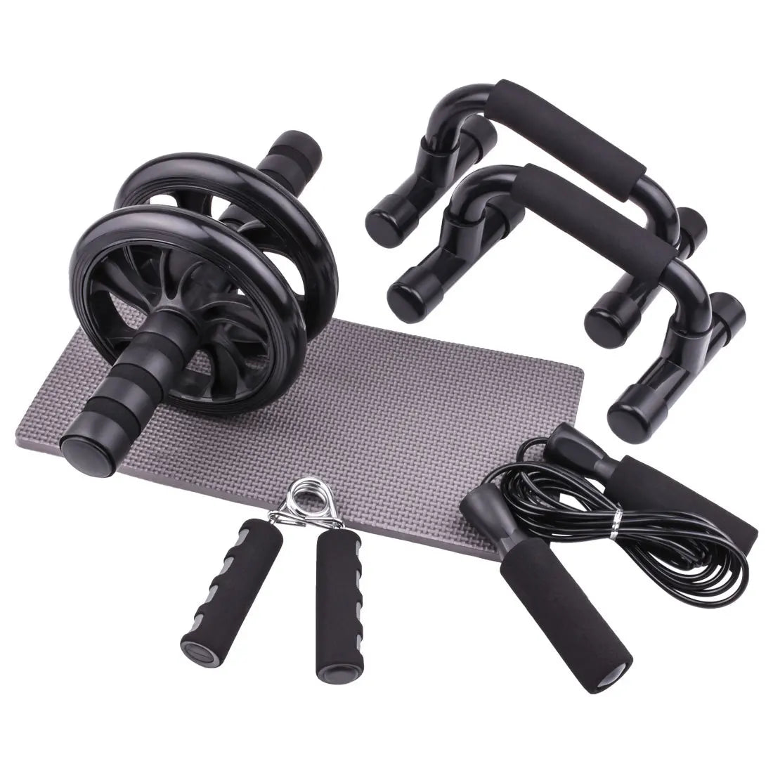 Abdominal Exercise Wheel Roller Exercise Power Roller Wheel Roller Set Mat Manufacturer Yoga Wheel Set