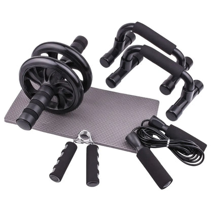 Abdominal Exercise Wheel Roller Exercise Power Roller Wheel Roller Set Mat Manufacturer Yoga Wheel Set