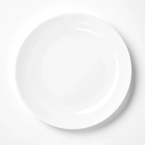 13 Inch Modern Round Deep Dish Commercial Enamel Plate Durable Restaurant Tableware Customizable Pattern Sets for Hotels