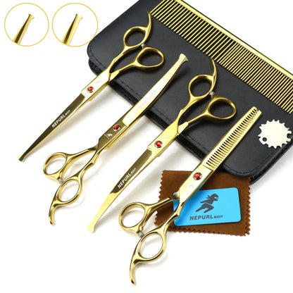 7 Inch Pet Scissors Set Pet Baby Head Scissors Set Multicolor High Class Pet Scissors PTS-053