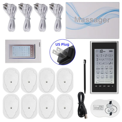 4 Output Channel 24 Modes EMS Eletric Professional Muscle Stimulation Physiotherapy Tens Electrodes Machines Body Massager Pads