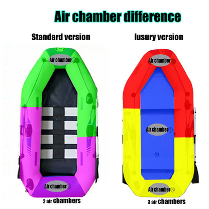 Inflatable Kayak Fishing Boat with Slats Bottom – PVC, 1–6 Persons (1.75–3.3m)