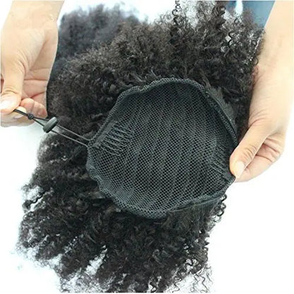 Chic Humain Women Puff Chignon Kinky Curly Hair Ponytail Hairpiece 120g