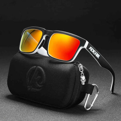KDEAM Classic Square Sunglasses Men Women Category 3 Polarized Sun Glasses Unique Frame Surface Eyewear With Case Box KD332