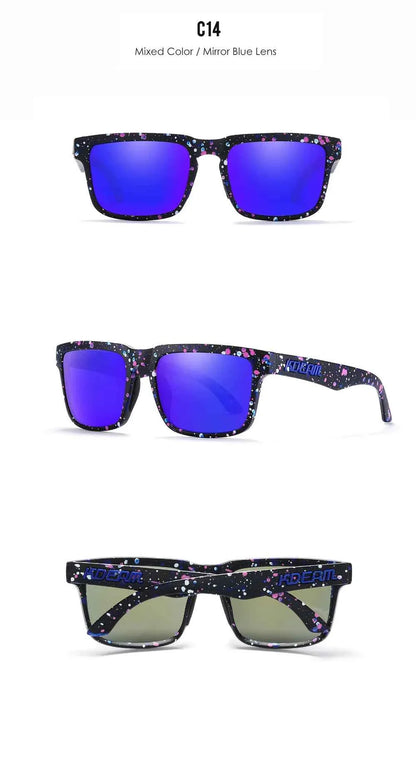 KDEAM Classic Square Sunglasses Men Women Category 3 Polarized Sun Glasses Unique Frame Surface Eyewear With Case Box KD332