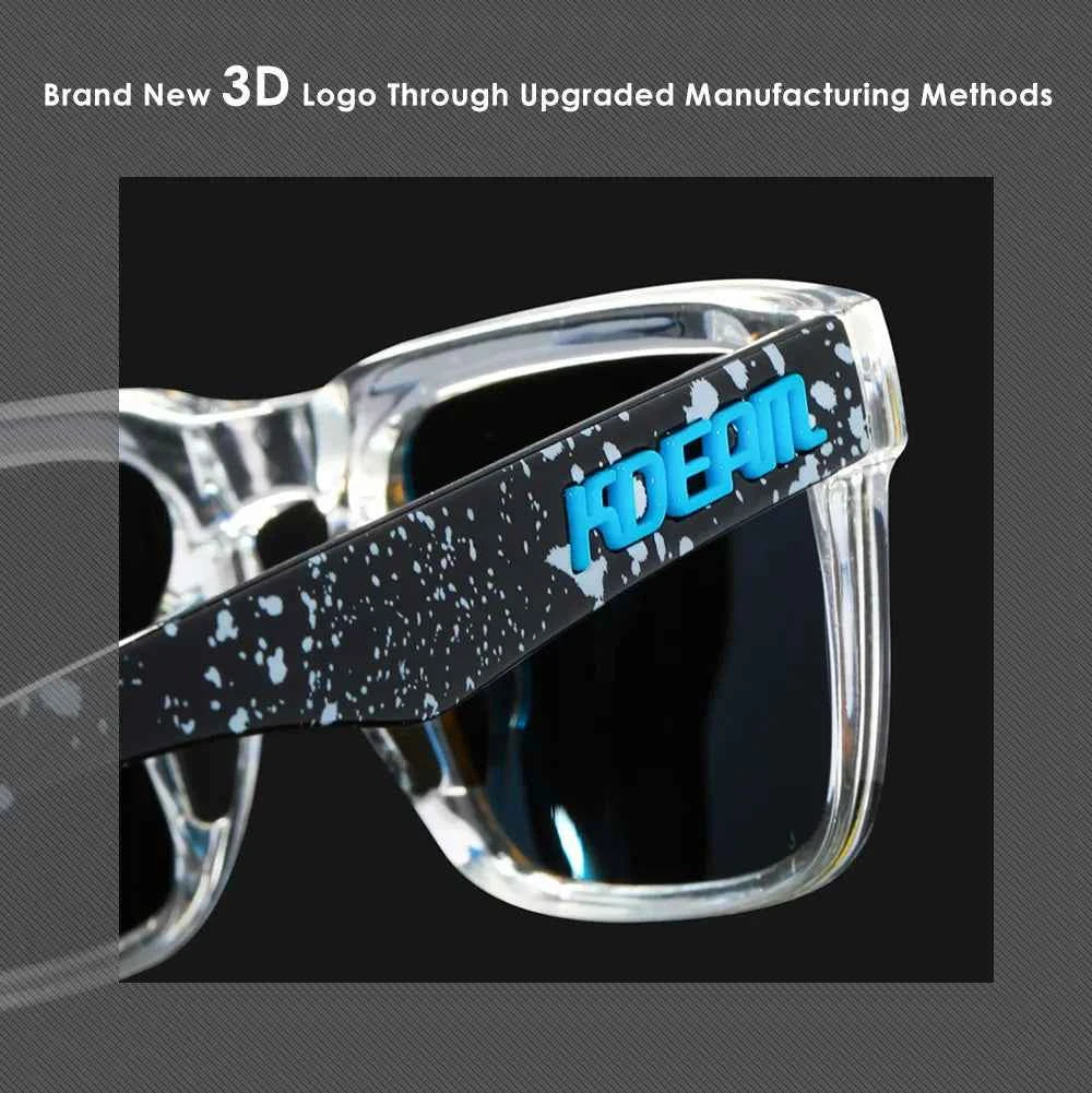 KDEAM Classic Square Sunglasses Men Women Category 3 Polarized Sun Glasses Unique Frame Surface Eyewear With Case Box KD332