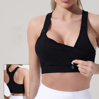 8893 High Quality Seamless Maternity Gym Fitness Sports Bra for Pregnant Women Running Nursing & Pumping Sports Bra