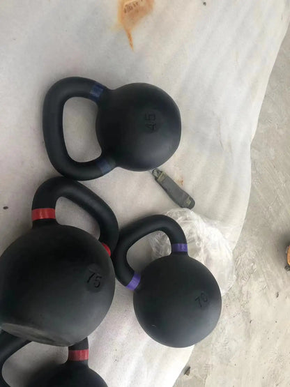 25LB Single  Kettlebell Weights Cast Iron/Kettlebells Powder Coated - Strength Training Home Gym  Full-body Exercises