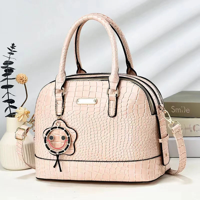 2025 New Style Customised PU Leather Women's Handbag Zipper Closure Casual Tote with Logo Ladies Hand Bags
