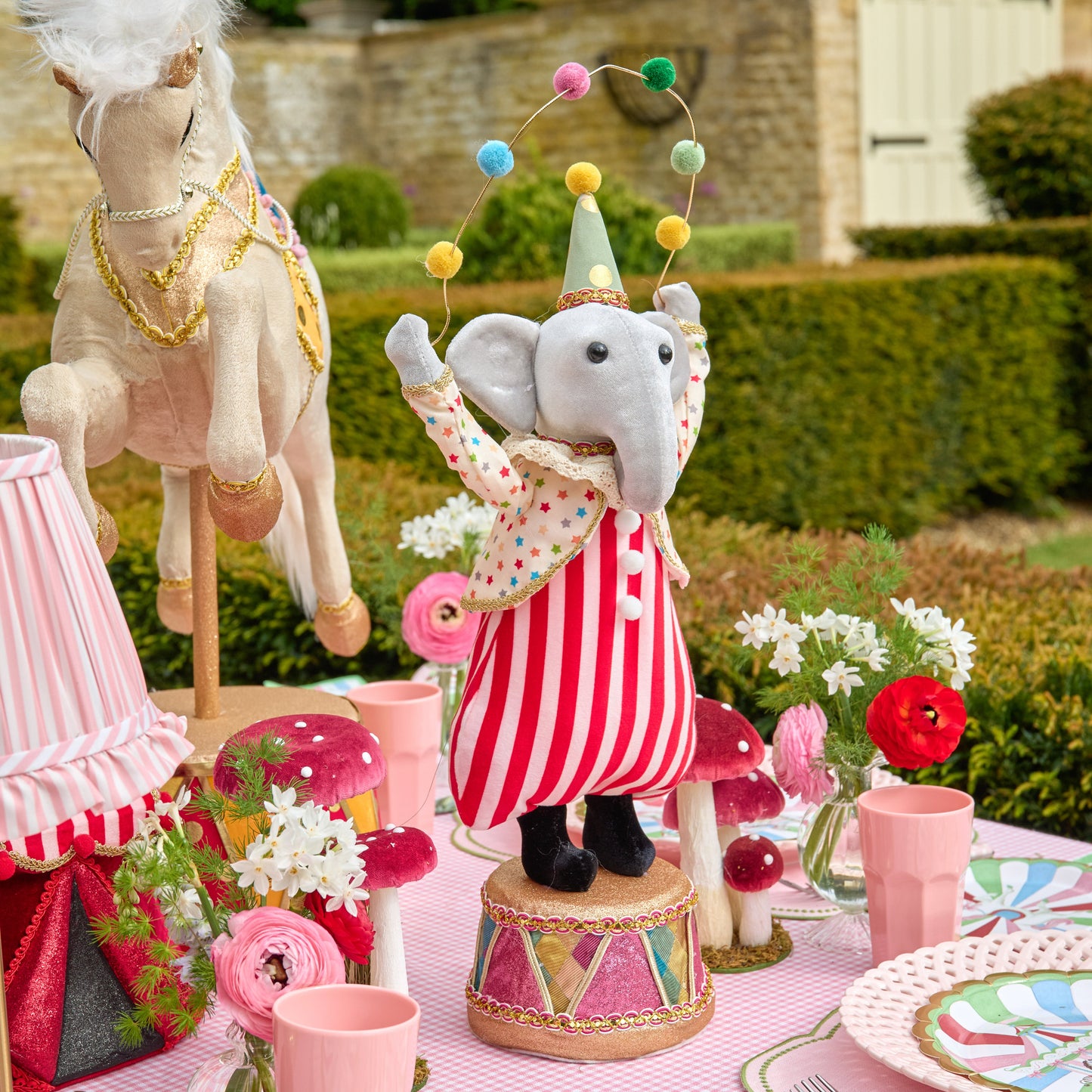 Party Bear & Elephant (Pair)