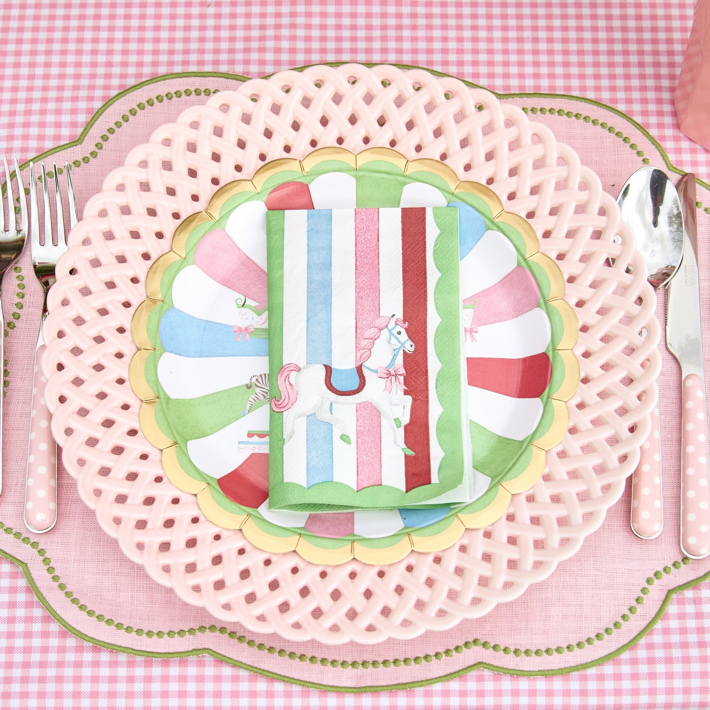 Carousel Party Paper Plates & Napkin Set