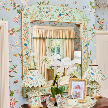 Green Large Chinoiserie Mirror