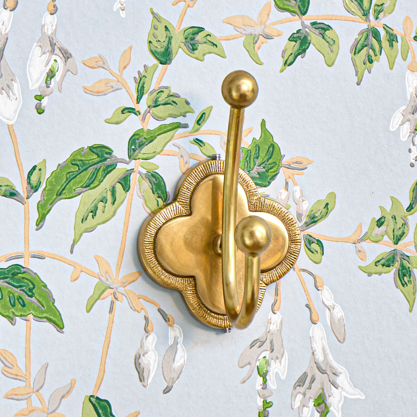 Quatrefoil Brass Hook
