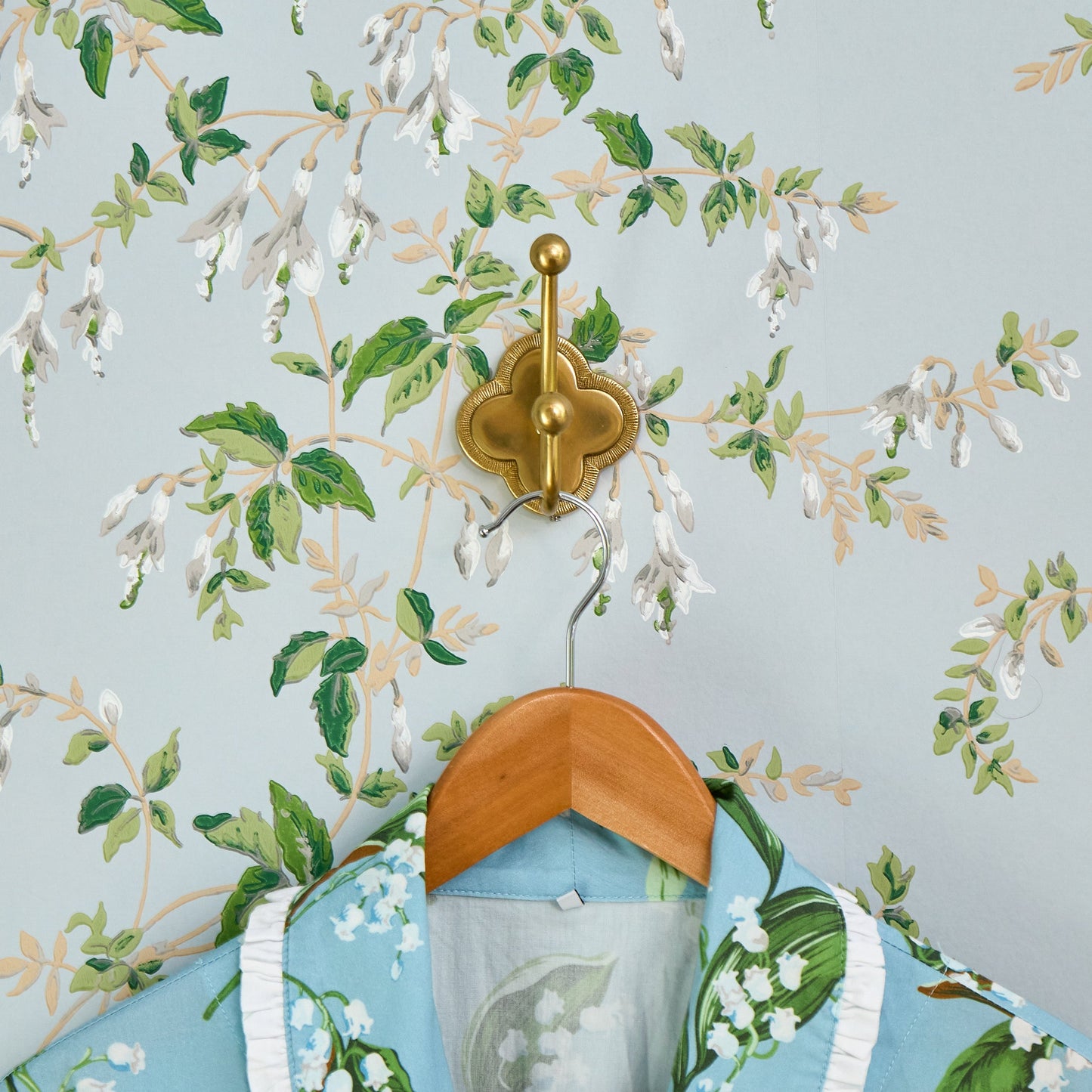 Quatrefoil Brass Hook