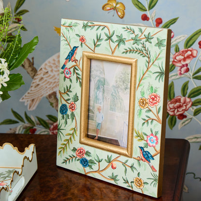 Green Chinoiserie Photo Frame - 4" x 6"