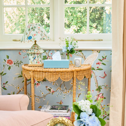 Blue Lacquer Rectangle Tissue Box