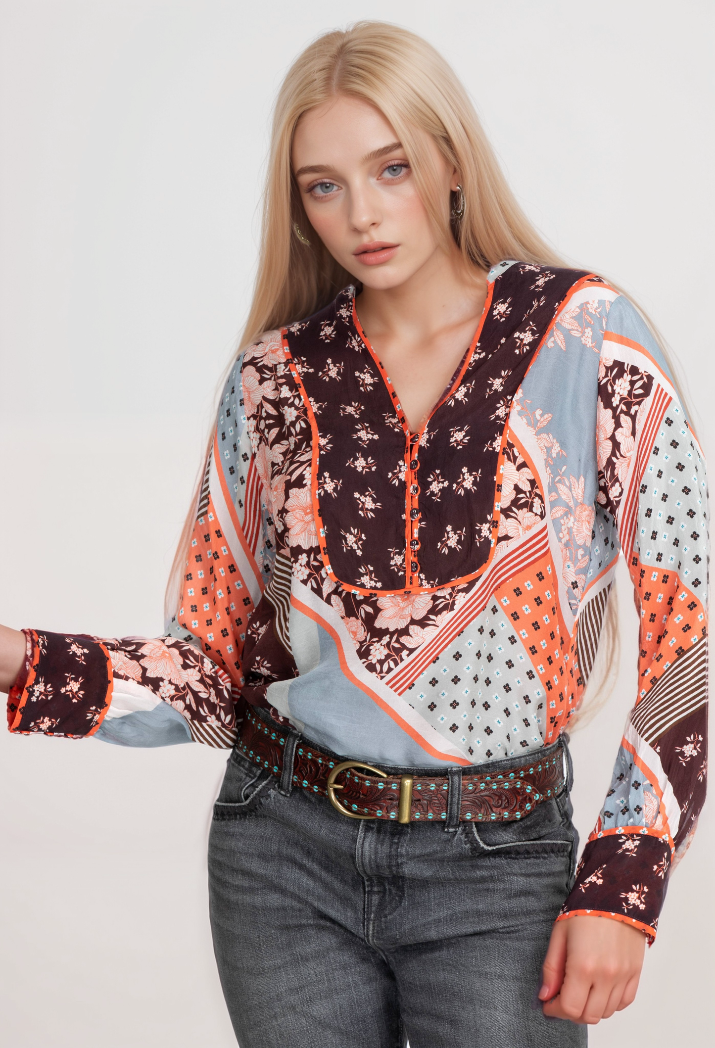 Johnny Was Roslyn Toni Blouse C15222B6 Boho Chic
