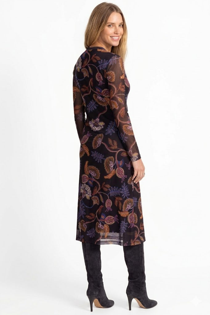 Johnny Was Jade Shelly Asymmetric Mesh Dress L36325-8