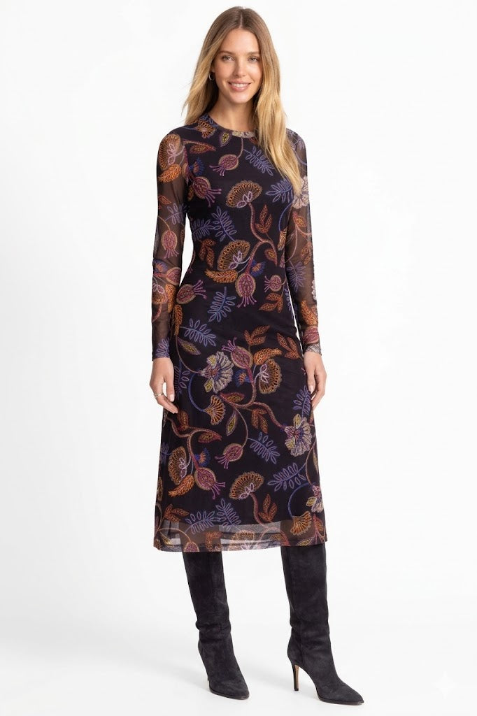 Johnny Was Jade Shelly Asymmetric Mesh Dress L36325-8