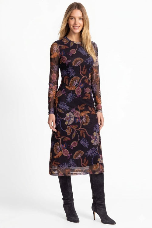 Johnny Was Jade Shelly Asymmetric Mesh Dress L36325-8
