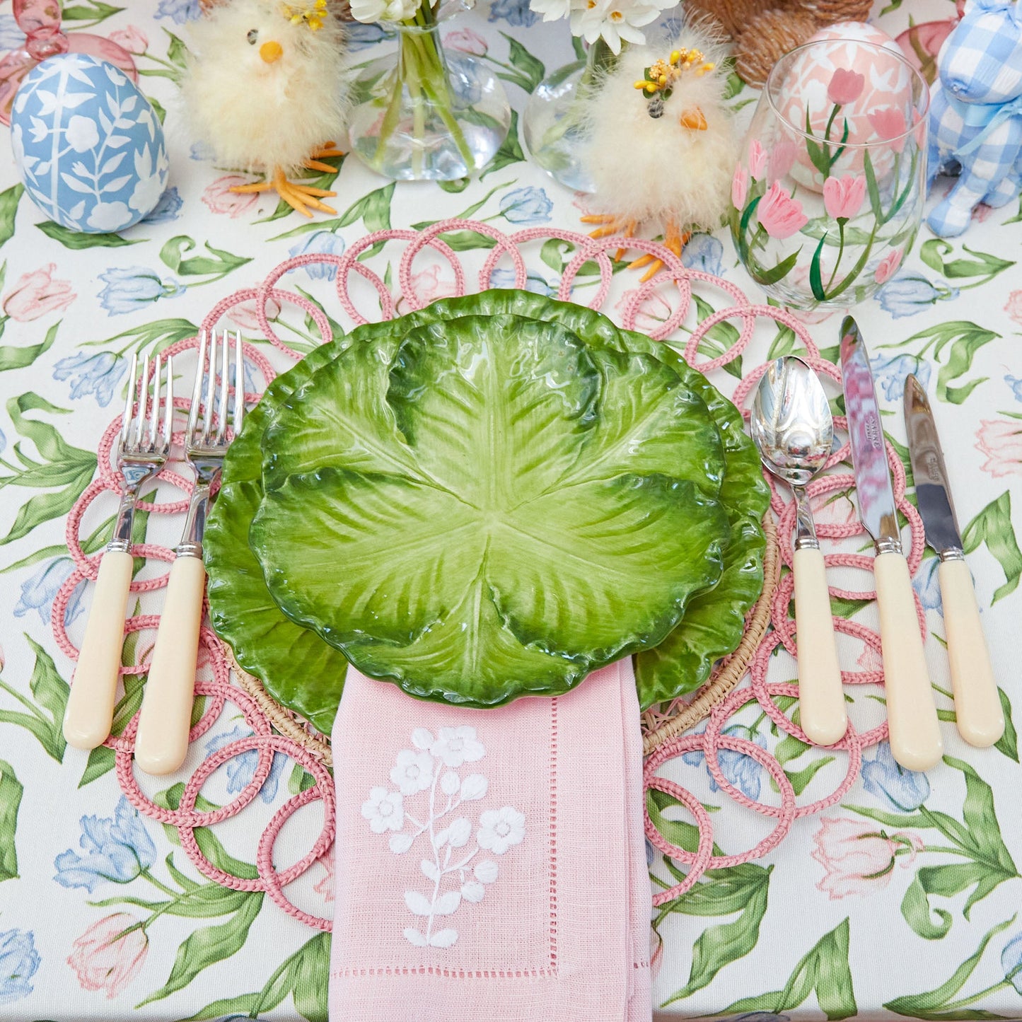 Serena Green Cabbage Dinner & Starter Plates (Set of 8)