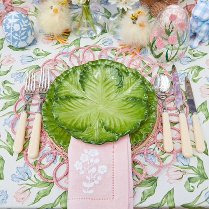 Serena Green Cabbage Dinner & Starter Plates (Set of 8)