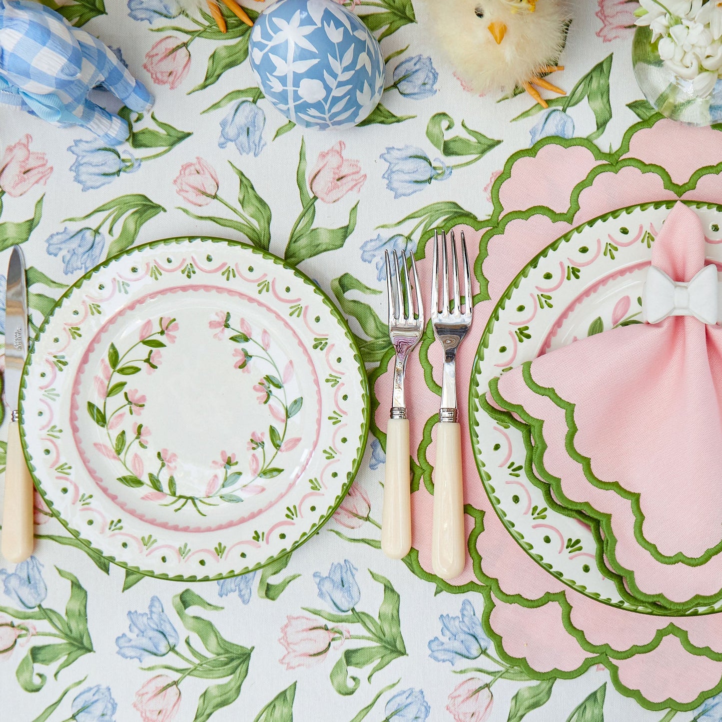 Green & Pink Josephine Garland Starter Plate