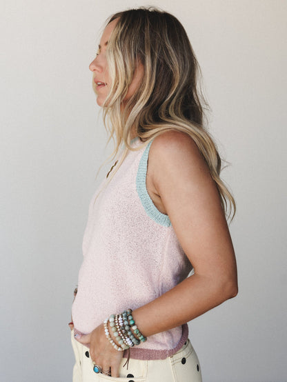 Favorite Things Knitted Tank - Peach