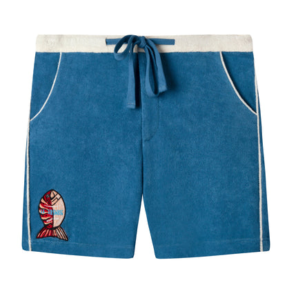 'Le Sirenuse' Pop-On Shorts (Mediterranean Blue)