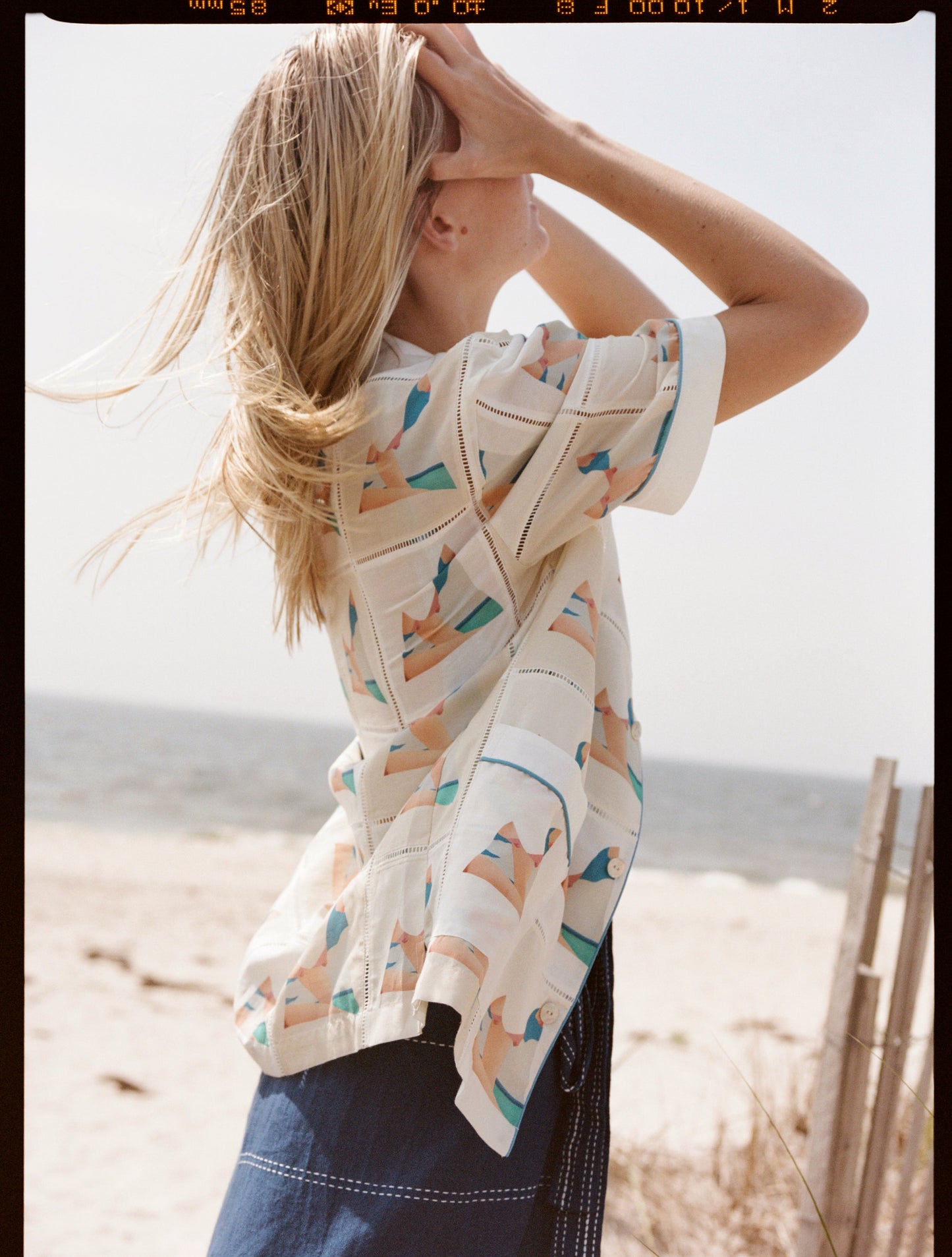 ‘Tom Wesselmann - Seascape Drop-Out’ Patchwork (Silk & Cotton Twill)